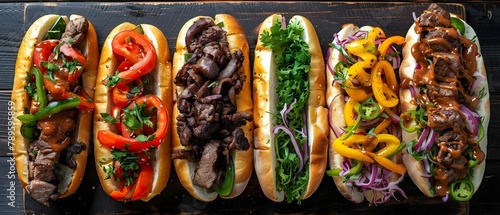 Diverse Delights: Cheesesteaks with a Veggie Twist. Concept Food, Cheesesteak, Vegetarian, Recipe, Cooking