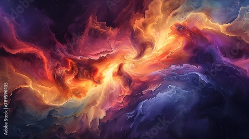 Colorful abstract universe wallpaper.