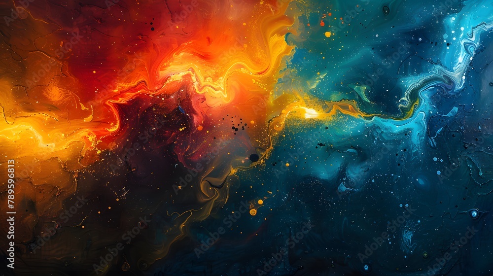 Colorful abstract universe wallpaper.