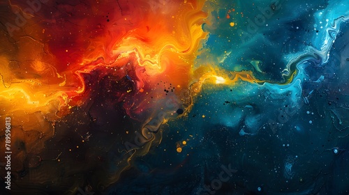 Colorful abstract universe wallpaper.