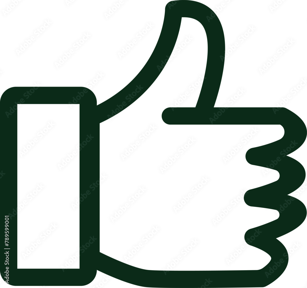 Obraz premium Like sign, Thumbs up, Like Line sign, Hand Thumb Up symbol