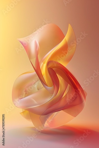 Vibrant abstract swirl of warm hues on a smooth gradient background for a modern artistic touch. 