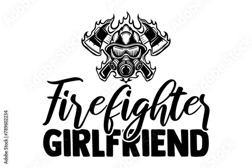 Stylish , fashionable and awesome firefighter typography art and illustrator, Print ready vector  handwritten phrase firefighter T shirt hand lettered calligraphic design. Vector illustration bundle.