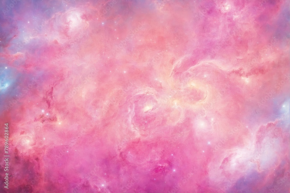 Abstract smooth unique pink nebula galaxy artwork background
