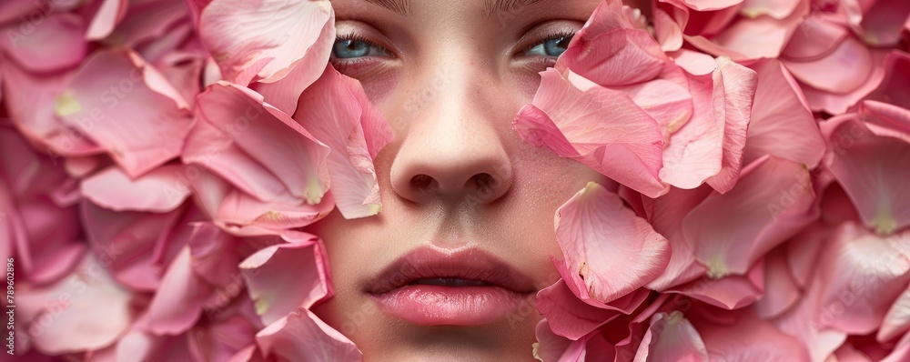 face in flower petals. face in flower petals.