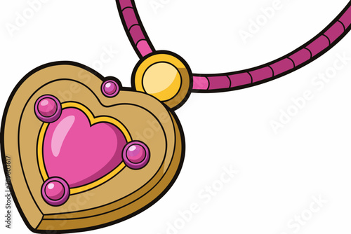 Locket Neckalc vector illustration white background 