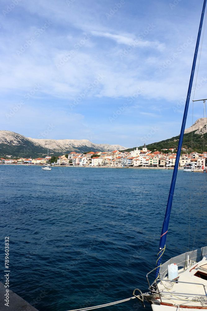 view on Baska, island Krk, Croatia view on Baska, island Krk, Croatia