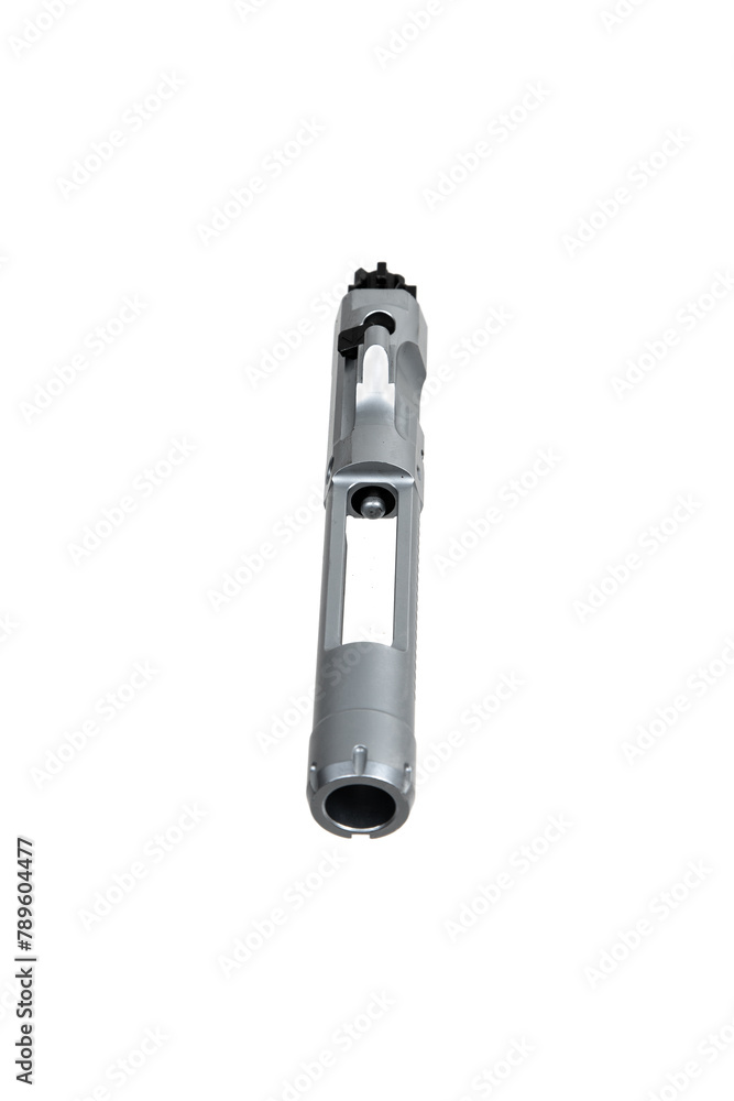 5.56 mm Assault Rifle Bolt isolated on white back 5.56 mm Assault Rifle Bolt isolated on white back