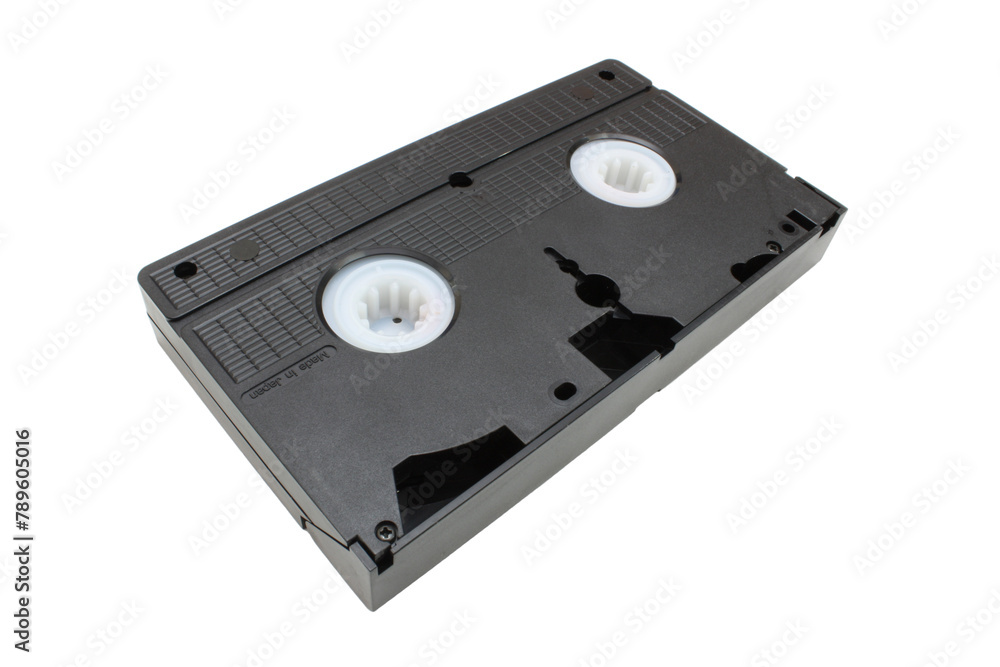 VHS video tape cassette isolated on white background VHS video tape cassette isolated on white background