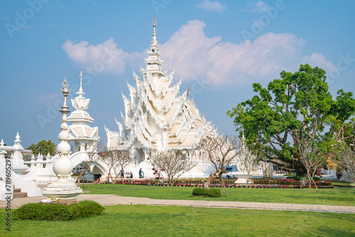 Buddhist Temple Wat Rong Khun, Thailand, Magnificent architecture of Asia