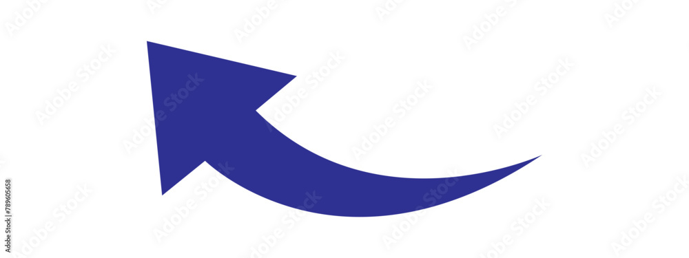 Hand painted, hand draw sketchy curve arrow blue arrow isolated on white background. This has clipping path. Hand painted, hand draw sketchy curve arrow blue arrow isolated on white background. This has clipping path.