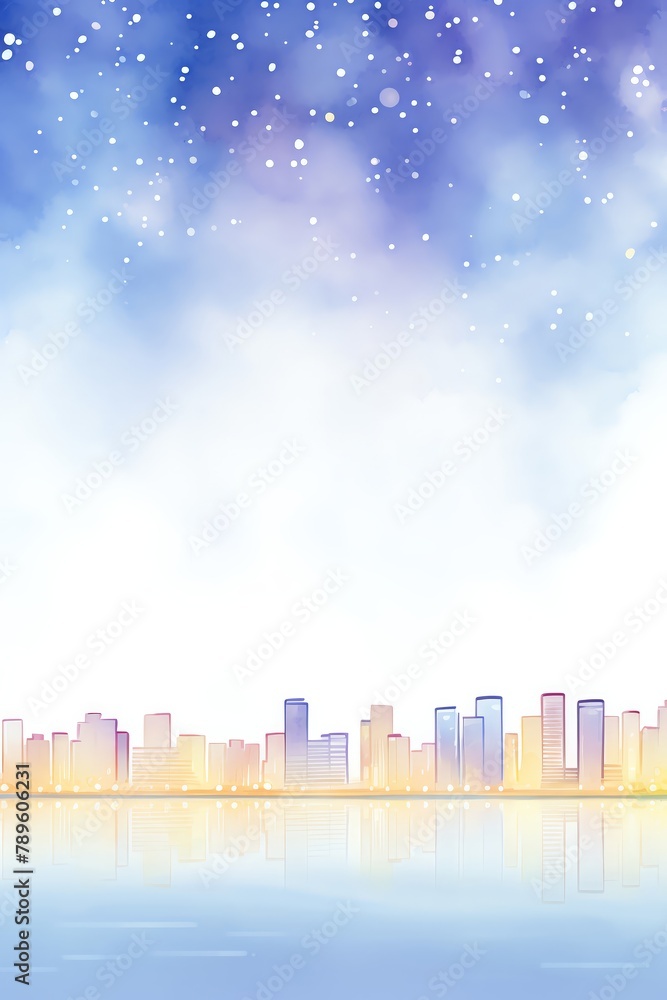 Cityscape Background, Dynamic cityscape at dusk, lights twinkling in the distance