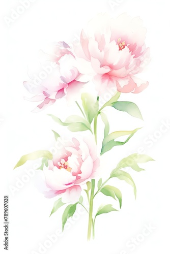 Peony  Peonies in bloom  lush pinks and soft whites  delicate elegance