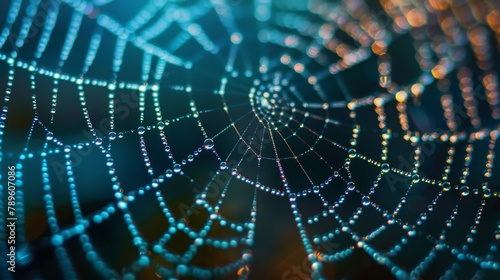 Imagine a network infrastructure inspired by the intricate design of a spider's web, where nodes and connections mimic the resilience, adaptability, and efficiency found in nature's architecture.  © Rashid