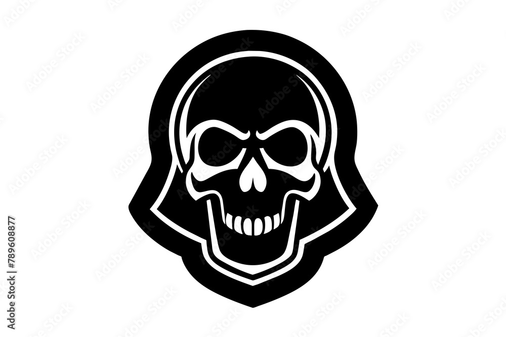skull icon Silhouette vector illustration white background skull icon Silhouette vector illustration white background