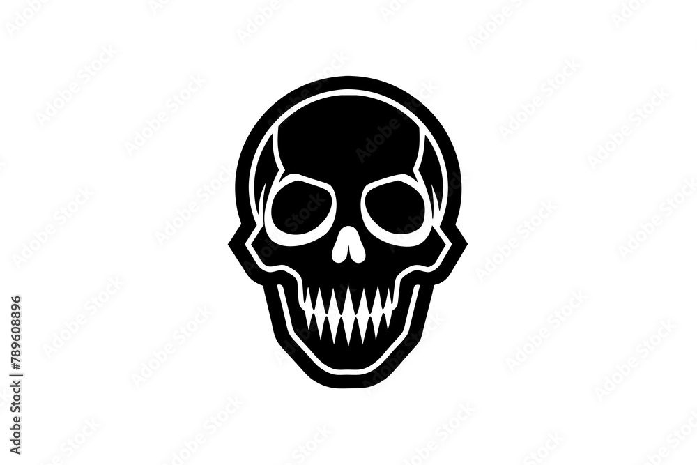 skull icon Silhouette vector illustration white background skull icon Silhouette vector illustration white background