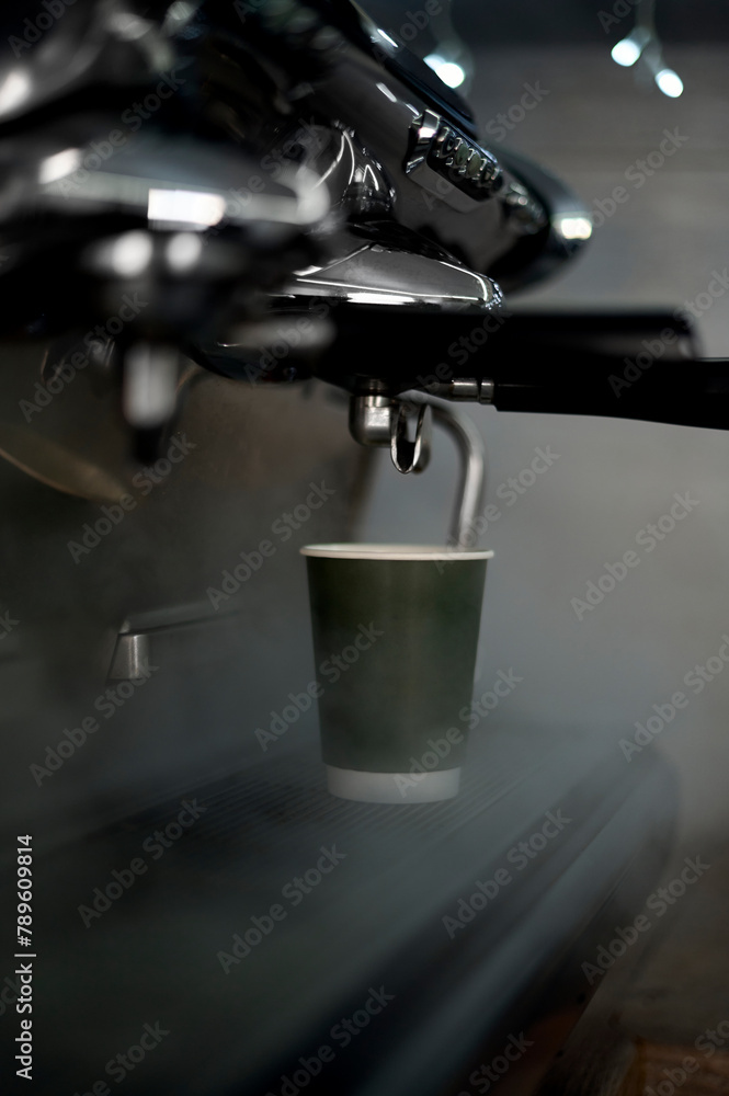 preparing coffee in a coffee machine preparing coffee in a coffee machine