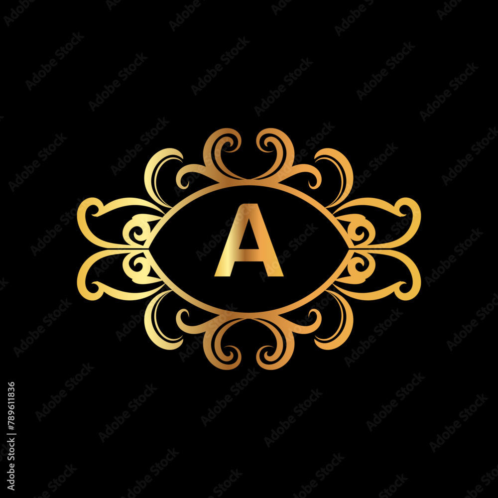 Web Creative Initial letter a logo design with modern business vector template. Creative isolated a monogram logo design with new latter logo golden color Web Creative Initial letter a logo design with modern business vector template. Creative isolated a monogram logo design with new latter logo golden color