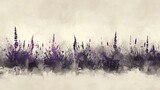 Rustic drawing of a field of lavender with a calm soothing aura