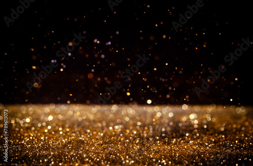 Abstract of christmas and bokeh light with glitter background