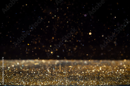Abstract of christmas and bokeh light with glitter background
