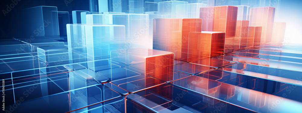 Abstract background, 3D technology, business, communication, computers, future, virtual reality. Horizontal banner,. Abstract background, 3D technology, business, communication, computers, future, virtual reality. Horizontal banner,.