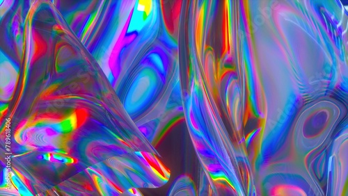 Abstract trendy holographic background photo
