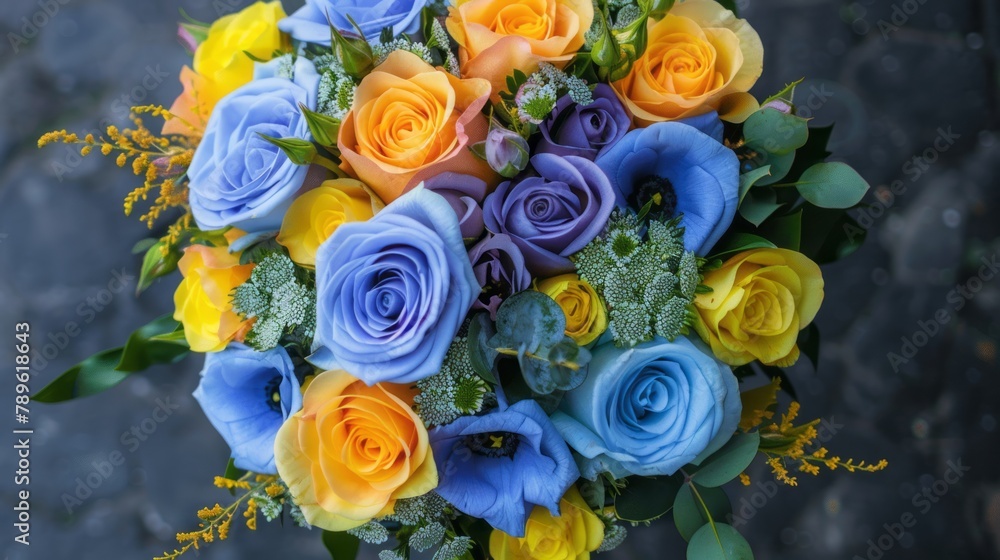Bouquet of beautiful flowers. Floral background. Wallpaper or greeting card. Colorful roses background Bouquet of beautiful flowers. Floral background. Wallpaper or greeting card. Colorful roses background