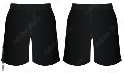Black male shorts. vector illustration