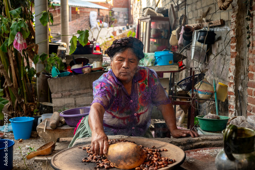 Senior Indigenous woman working portrait