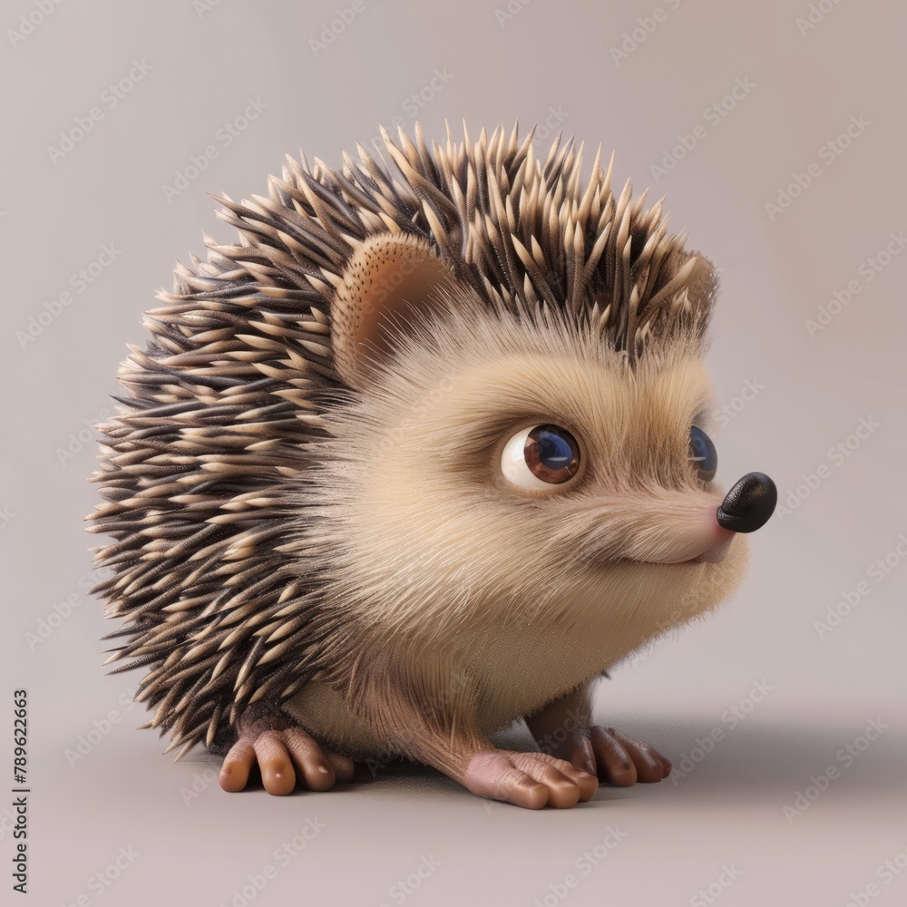 3d cartoon hedgehog. 3d cartoon hedgehog.