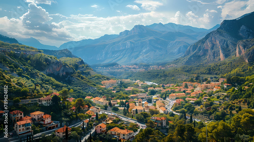 Panoramic View of Medellin, Colombia With Scenic Overlook at Daytime