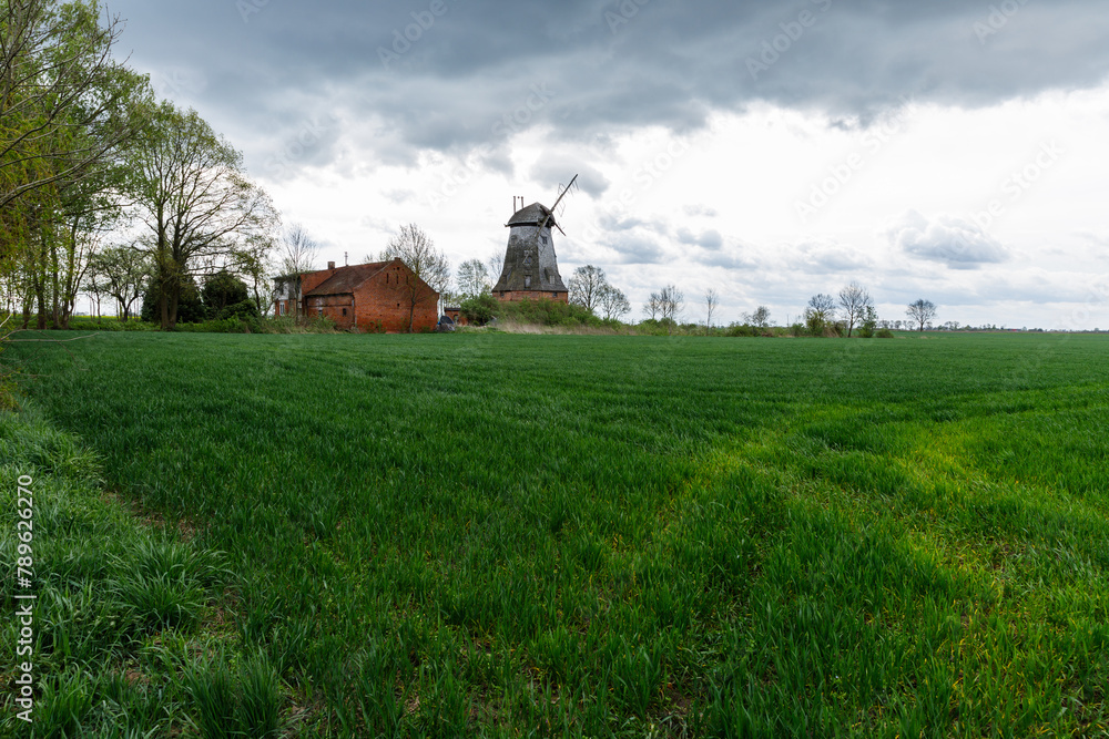 Old grain grinding windmill in Palczewo