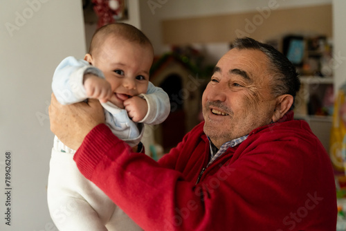 Joyful Playtime with Grandfather photo