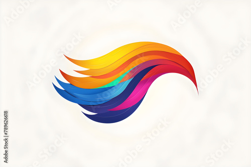 A vibrant, abstract logo symbolizing LGBT pride and diversity with a rainbow color scheme, fitting for pride month celebrations and equality events.