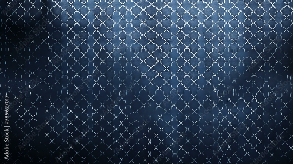 Fototapeta premium Blue and white geometric pattern. Can be used for wallpaper, textile, and other design projects.