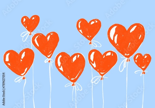 Heart shaped balloons  photo