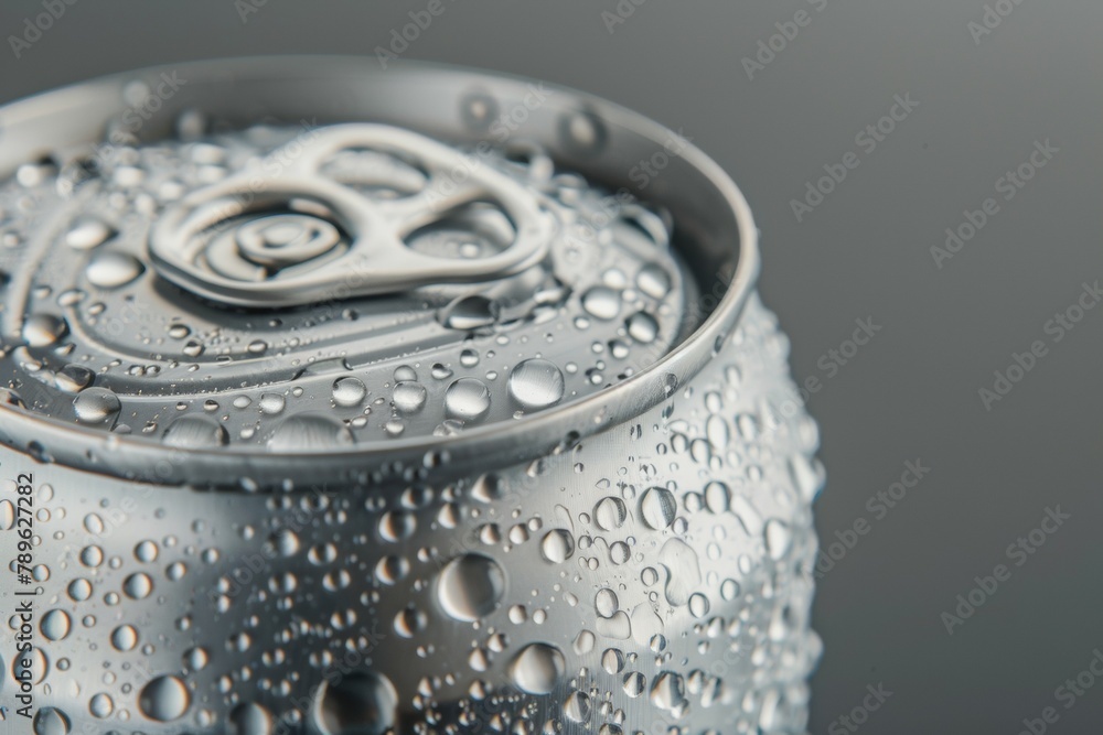 Aluminum can mockup. Background with selective focus and copy space for text Aluminum can mockup. Background with selective focus and copy space for text