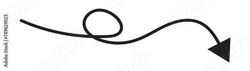 linear hand drawn arrow icon. Funny vector black and white arrow icon. Isolated monochrome doodle arrow icon on white background in eps 10.