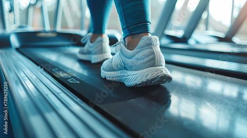 Person Jogging on a Treadmill at a Gym © Artistic Visions