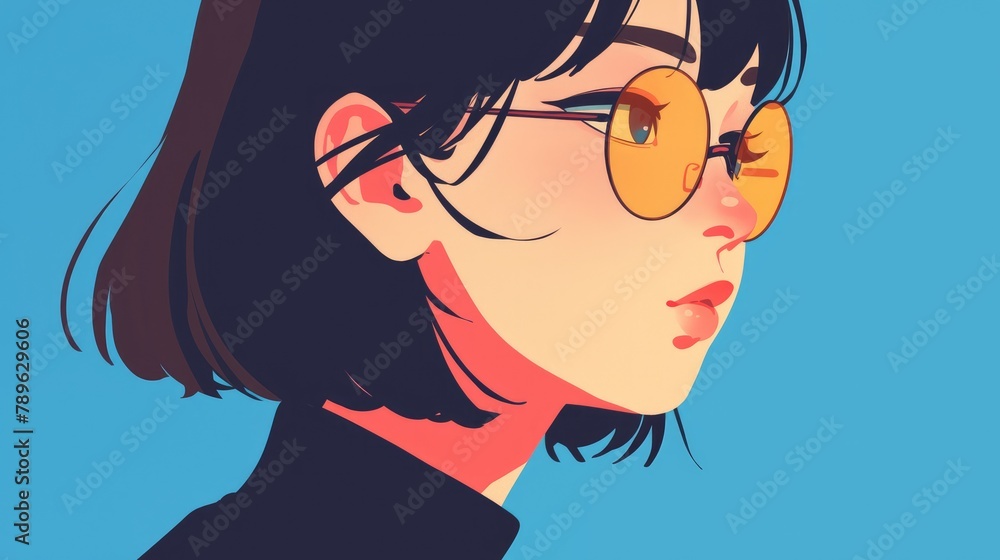 A profile picture depicting a person in a fun and whimsical flat cartoon design A profile picture depicting a person in a fun and whimsical flat cartoon design