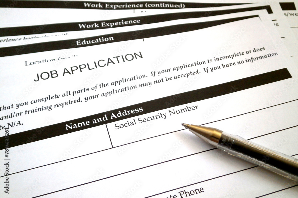 Job application form Job application form