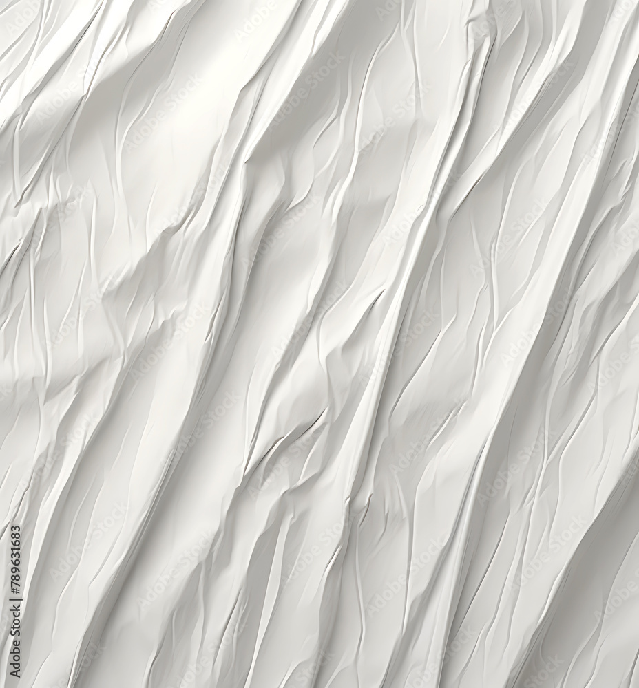 White paper texture, crumpled with white edges, blurred background, generative ai White paper texture, crumpled with white edges, blurred background, generative ai