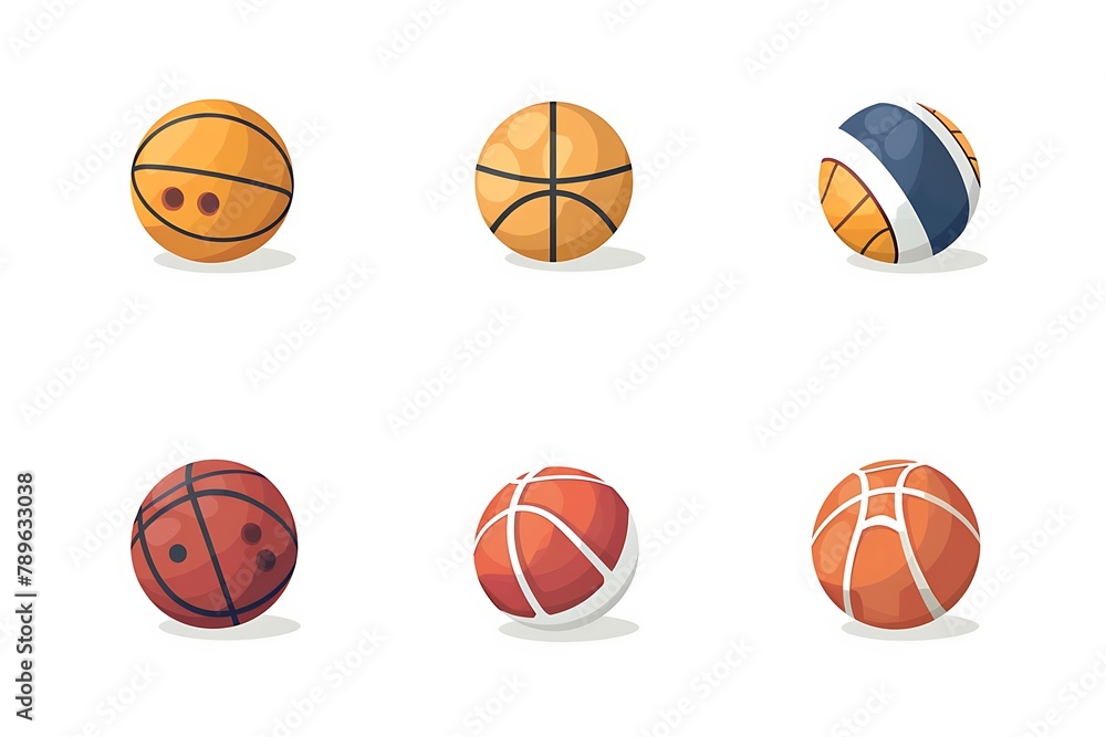 Basketball icons. Set of basketball sport icons .