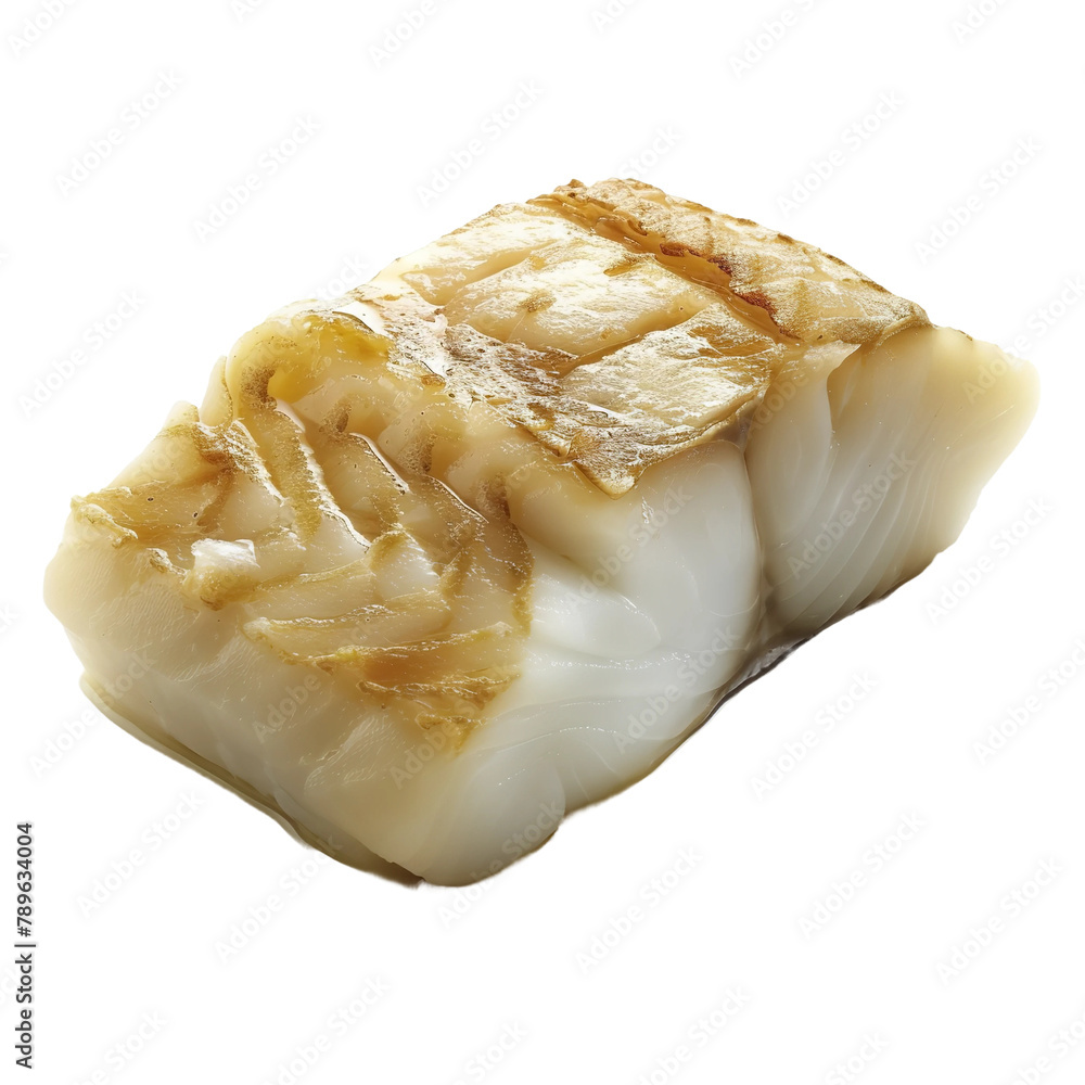 Tasty Brs Salted Cod isolated on white background Tasty Brs Salted Cod isolated on white background