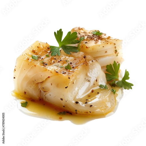 Tasty  Brs Salted Cod isolated on white background photo