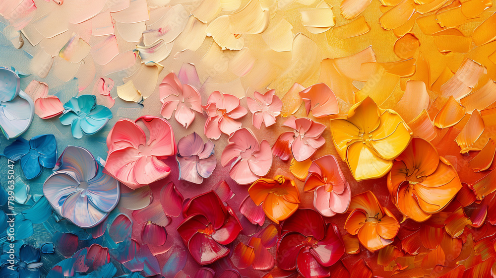 Obraz premium Vivid crimson abstract texture imitating scattered petals
