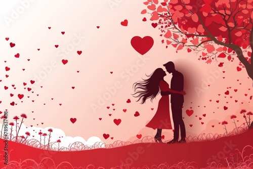 Contemporary Love and Artistic Expression: Creative Valentine Decor Emphasizing Romantic Bonds and Harmonious Relationships