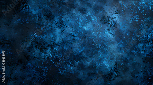Exquisite Navy Grunge Artistry  A Classic Blue Abstract Wall Background with Rough Stylized Texture and Space for Text