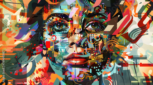 Fashion Forward  A Stunning Collage of Vibrant and Trendy Elements Showcasing the Versatility of Modern Fashion in a Puzzle-like Illustration